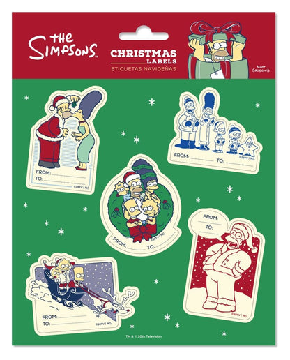 Die Simpsons Selbstklebende Weihnachtsetiketten Premium (10) Image 1
