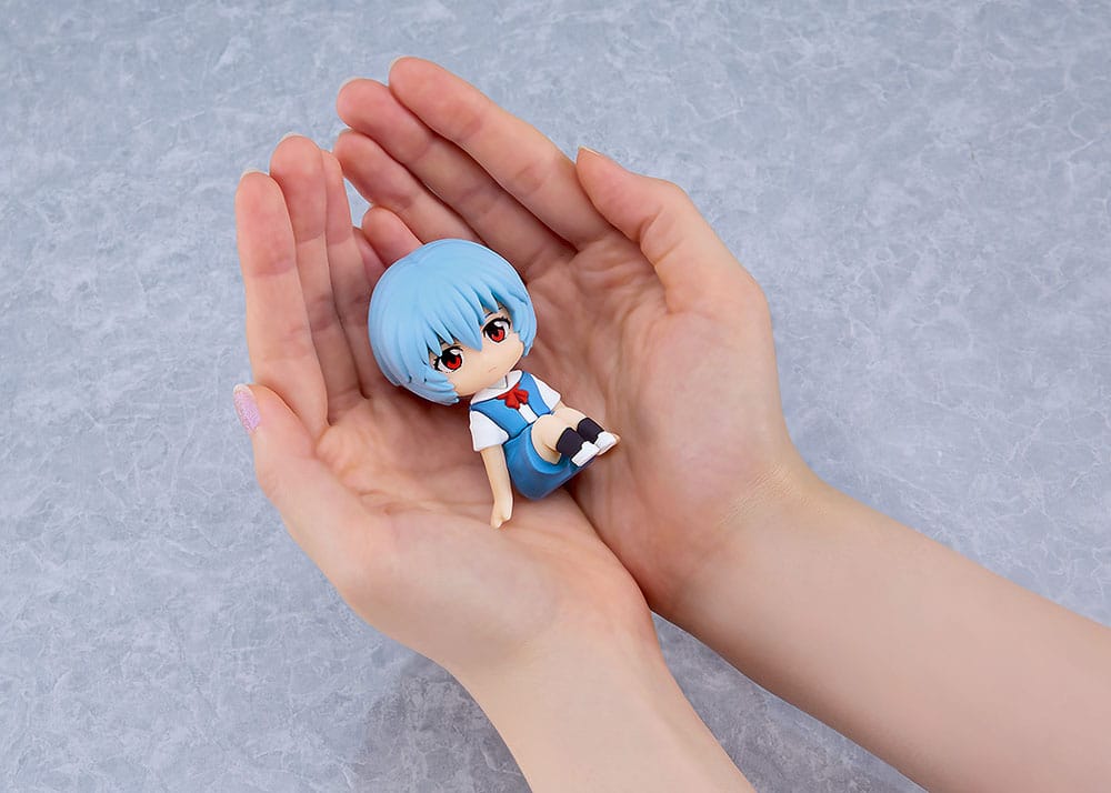Rebuild of Evangelion Rubber Mascot Nendroid Plus Minifigur Rei Ayanami 8 cm Image 3