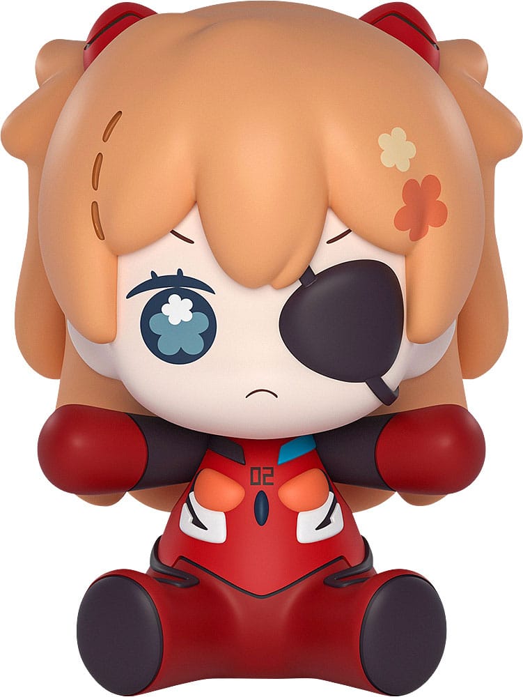 Neon Genesis Evangelion: Rebuild of Evangelion Huggy Good Smile Chibi Figur Asuka Shikinami Langley: Eye Patch Ver. 7 cm Image 1