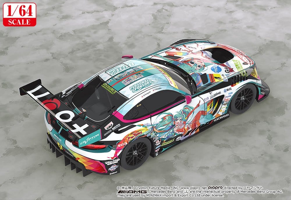 Hatsune Miku GT Project Fahrzeug 1/64 Good Smile Hatsune Miku AMG 2016 Super GT Ver. 7 cm Image 3