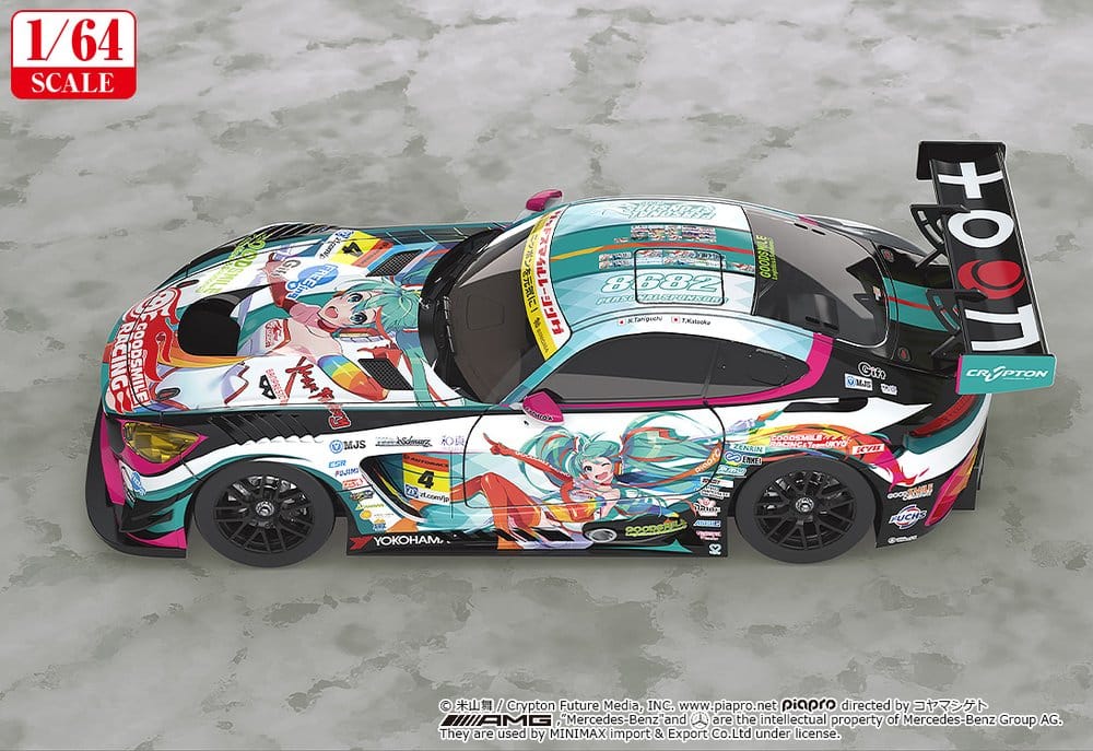Hatsune Miku GT Project Fahrzeug 1/64 Good Smile Hatsune Miku AMG 2016 Super GT Ver. 7 cm Image 4