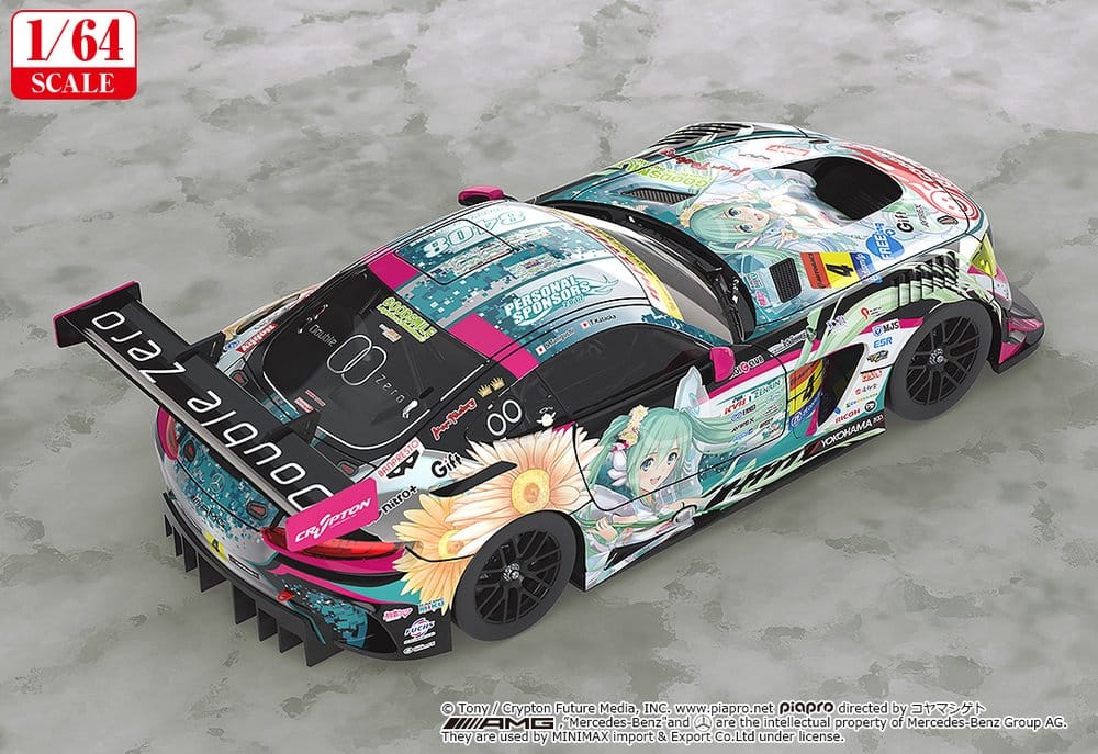 Hatsune Miku GT Project Fahrzeug 1/64 Good Smile Hatsune Miku AMG 2017 Super GT Ver. 7 cm Image 3