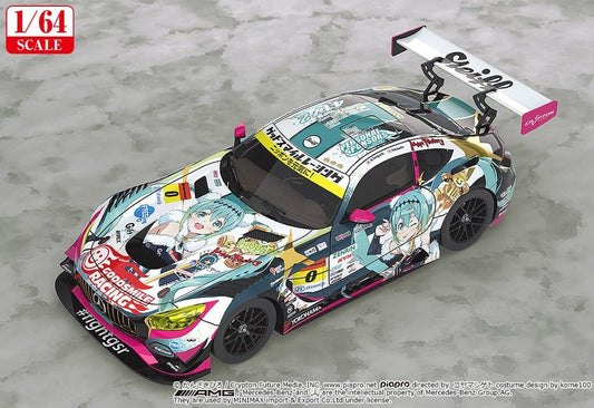 Hatsune Miku GT Project Fahrzeug 1/64 Good Smile Hatsune Miku AMG 2018 SUPER GT Ver. 7 cm Image 2