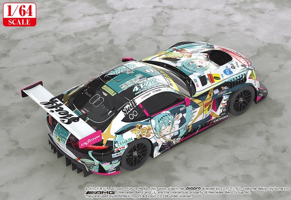 Hatsune Miku GT Project Fahrzeug 1/64 Good Smile Hatsune Miku AMG 2018 SUPER GT Ver. 7 cm Image 3