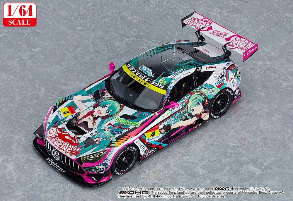 Hatsune Miku GT Project Fahrzeug 1/64 Hatsune Miku AMG 2020 SUPER GT Ver. 7 cm Image 2
