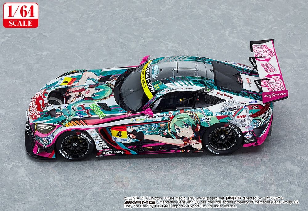 Hatsune Miku GT Project Fahrzeug 1/64 Hatsune Miku AMG 2020 SUPER GT Ver. 7 cm Image 4