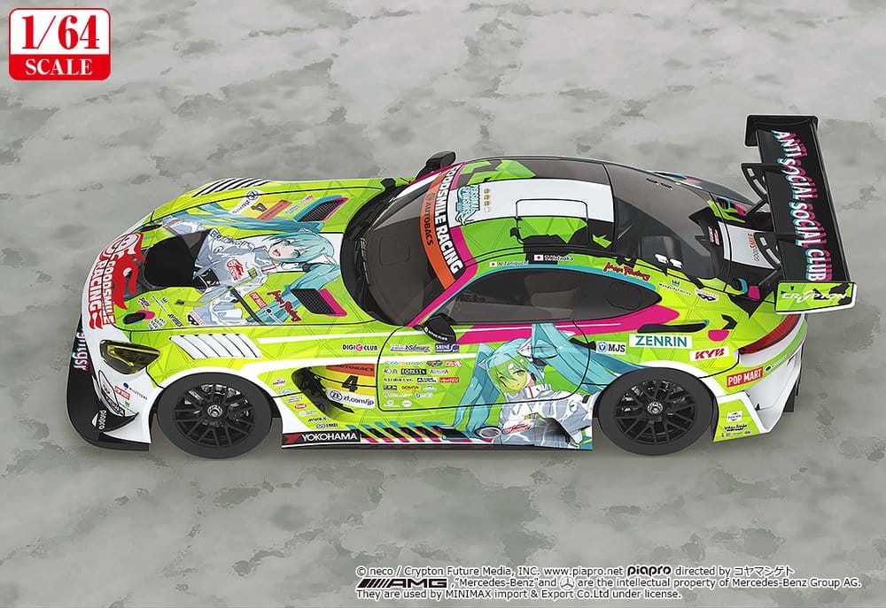 Hatsune Miku GT Project Fahrzeug 1/64 Hatsune Miku AMG 2022 Season Opening Ver. 7 cm Image 4