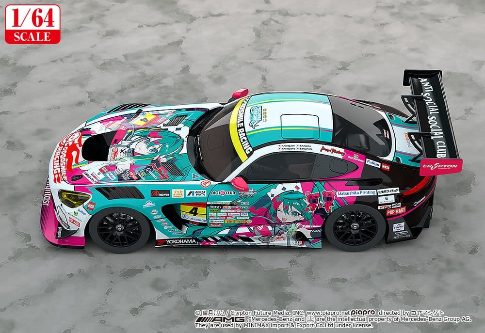 Hatsune Miku GT Project Fahrzeug 1/64 AMG 2025 Presentation Ver. 7 cm Image 4