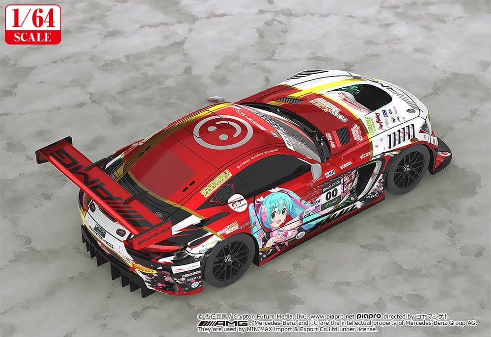 Hatsune Miku GT Project Fahrzeug 1/64 Mercedes-AMG Team Good Smile 2019 Suzuka 10 Hours Ver. 7 cm Image 3