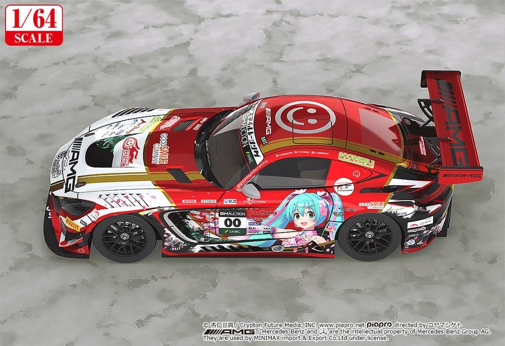 Hatsune Miku GT Project Fahrzeug 1/64 Mercedes-AMG Team Good Smile 2019 Suzuka 10 Hours Ver. 7 cm Image 4
