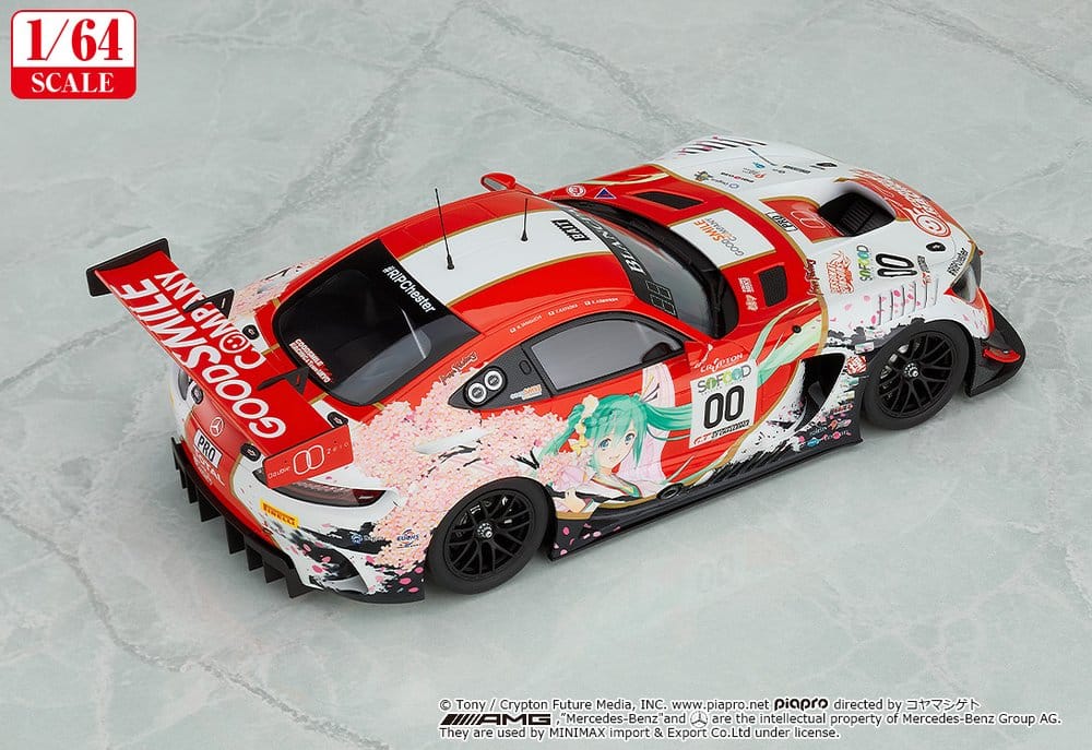 Hatsune Miku GT Project Fahrzeug 1/64 AMG 2017 SPA24H Ver. 7 cm Image 3