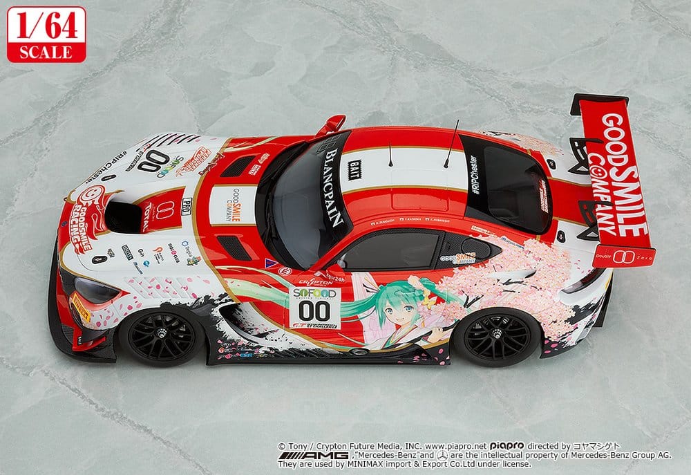 Hatsune Miku GT Project Fahrzeug 1/64 AMG 2017 SPA24H Ver. 7 cm Image 4