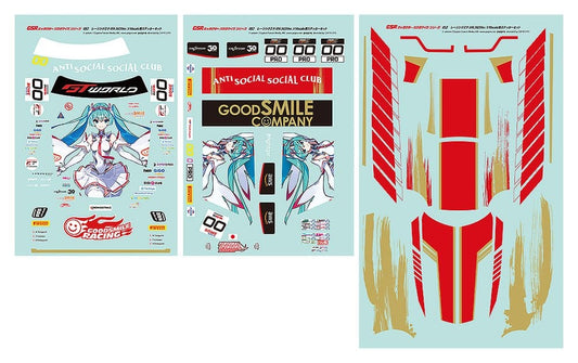 Hatsune Miku GSR Character Customization Series 052 Sticker Set for GSR Cars 1/10 Racing Miku SPA 2025 Ver. Image 1