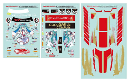 Hatsune Miku GSR Character Customization Series 052 Sticker Set for GSR Cars 1/10 Racing Miku SPA 2025 Ver. Image 1