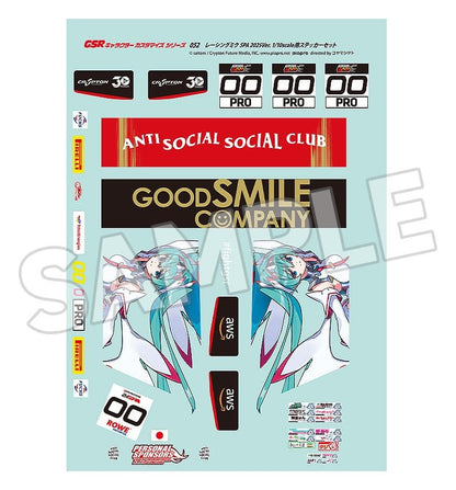 Hatsune Miku GSR Character Customization Series 052 Sticker Set for GSR Cars 1/10 Racing Miku SPA 2025 Ver. Image 3