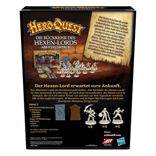 HeroQuest Brettspiel-Erweiterung Die Rückkehr des Hexen-Lords Abenteuerpack deutsch Image 2