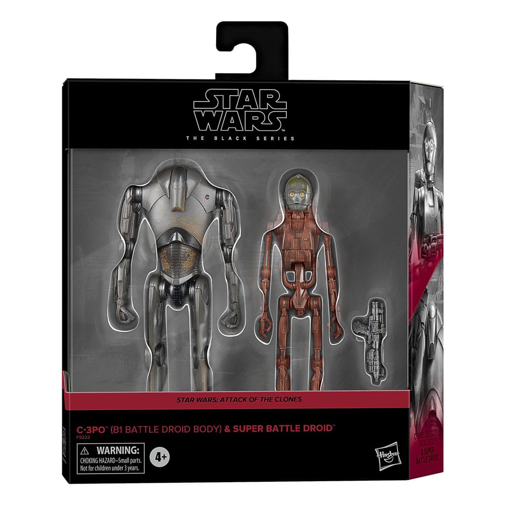 Star Wars Episode II Black Series Actionfiguren 2er-Pack C-3PO (B1 Battle Droid Body) & Super Battle Droid 15 cm Image 2