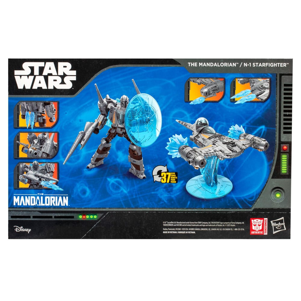 Star Wars x Transformers Actionfigur The Mandalorian / N-1 Starfighter 19 cm Image 9