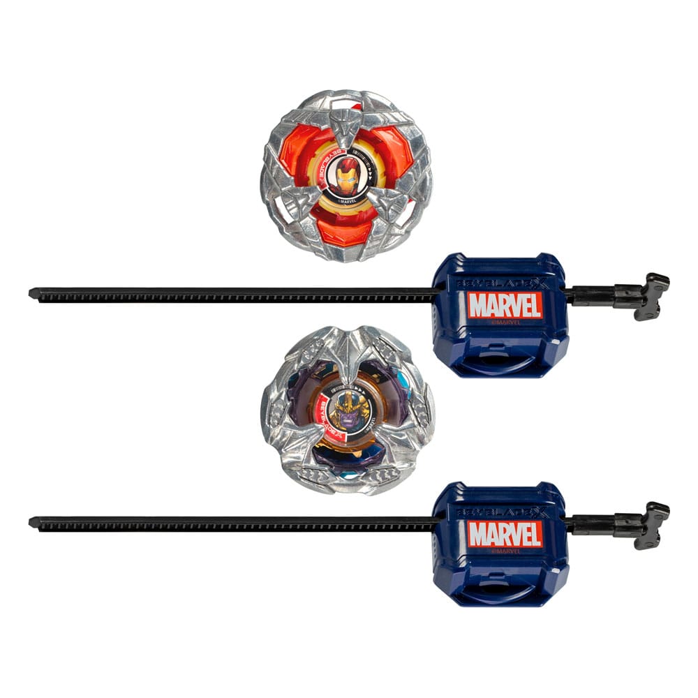 Beyblade X Marvel Collab Iron Man 4-80B vs. Thanos 4-60P Image 1