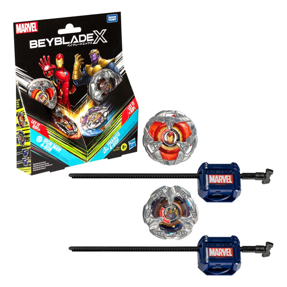 Beyblade X Marvel Collab Iron Man 4-80B vs. Thanos 4-60P Image 3