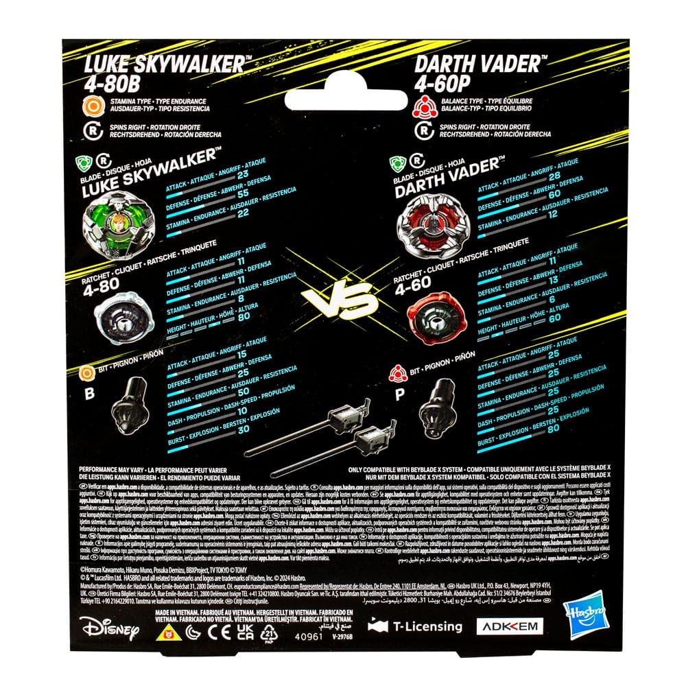 Beyblade X und Star Wars Collab Luke Skywalker 4-80B vs. Darth Vader 4-60B Image 2