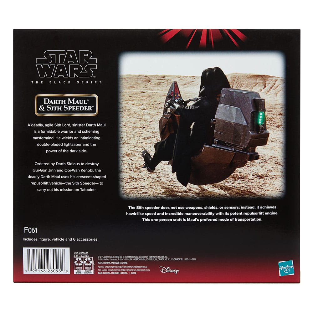 Star Wars Episode I Black Series Fahrzeug mit Actionfigur Darth Maul & Sith Speeder 25th Anniversary Image 2