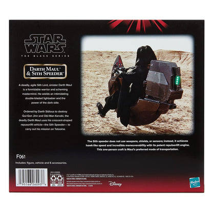 Star Wars Episode I Black Series Fahrzeug mit Actionfigur Darth Maul & Sith Speeder 25th Anniversary Image 2