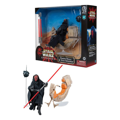 Star Wars Episode I Black Series Fahrzeug mit Actionfigur Darth Maul & Sith Speeder 25th Anniversary Image 3