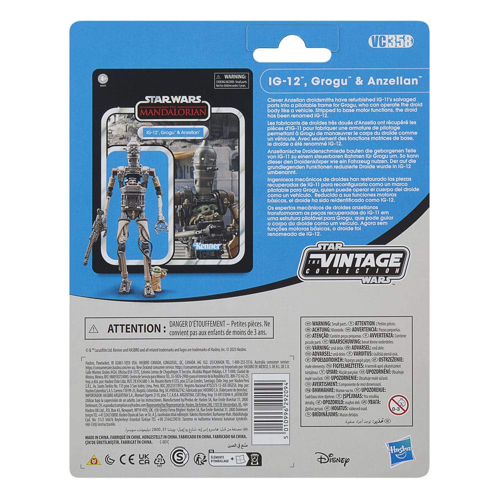Star Wars: The Mandalorian Vintage Collection Actionfiguren 3er-Pack IG-12, Grogu & Anzellan 10 cm Image 3