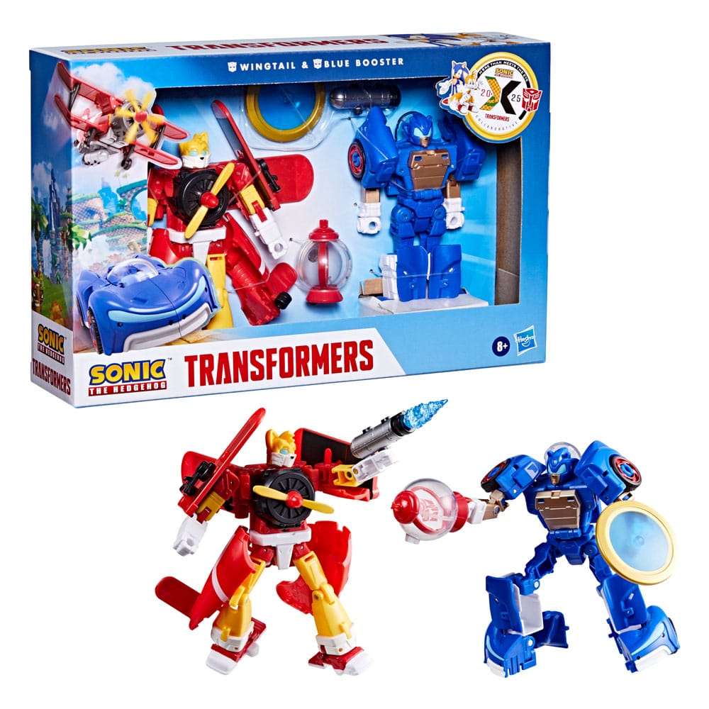 Sonic the Hedgehog x Transformers Actionfiguren 2er-Pack Wingtail & Blue Booster 13 cm Image 3