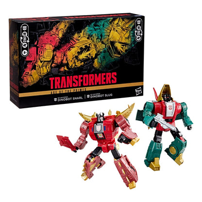 Transformers Age of the Primes Leader Class Actionfiguren 2er-Pack G2 Universe Dinobots Snarl & Slug 19 cm Image 3