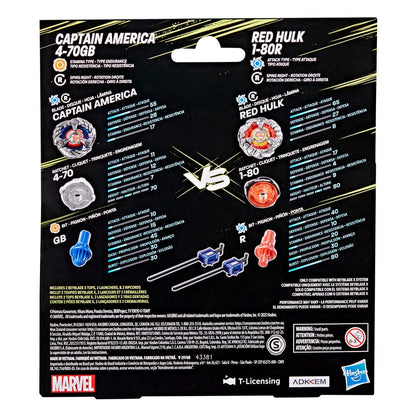 Beyblade X und Marvel Collab, Captain America 4-70GB vs. Red Hulk 1-80R Image 2