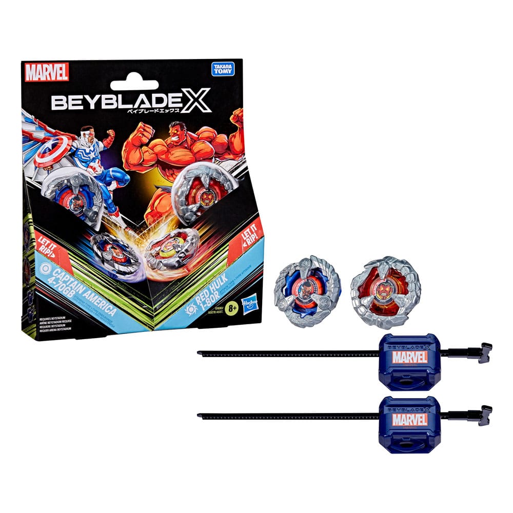 Beyblade X und Marvel Collab, Captain America 4-70GB vs. Red Hulk 1-80R Image 3