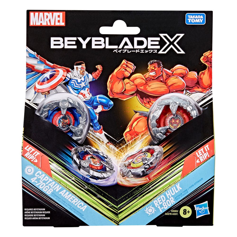 Beyblade X und Marvel Collab, Captain America 4-70GB vs. Red Hulk 1-80R Image 4