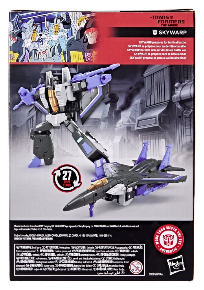 The Transformers: The Movie Studio Series Voyager Class Actionfigur Skywarp 17 cm Image 2