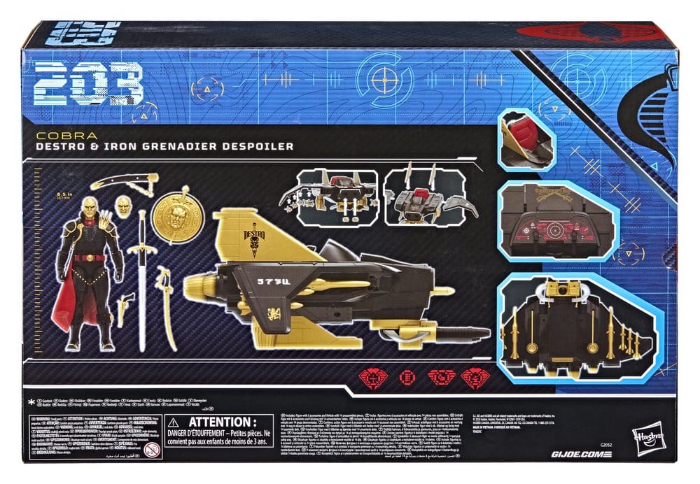 G.I. Joe Classified Series Actionfigur und Fahrzeug Set #203 Destro & Iron Grenadier Despoiler 15 cm Image 2