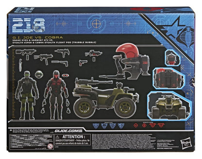 G.I. Joe Classified Series Actionfiguren & Fahrzeuge Set Snake Eyes & Varmint ATV vs. Stealth Viper & Cobra Stealth Flight Pod (Trubble Bubble) 15 cm Image 2