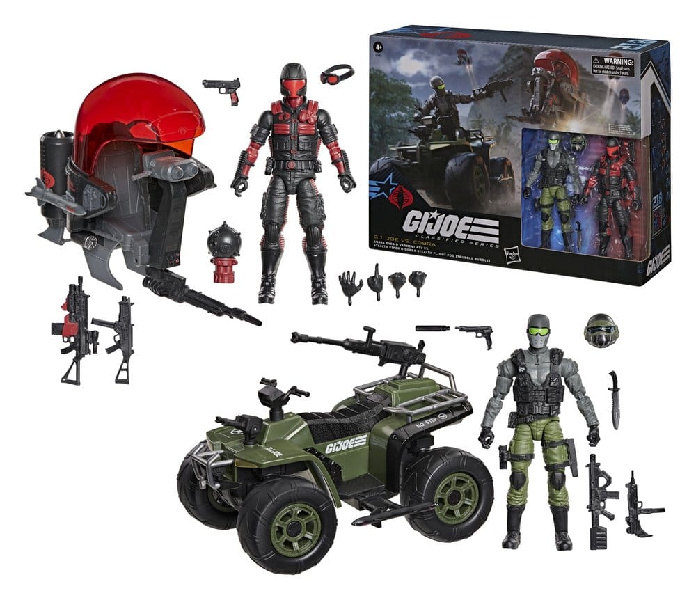 G.I. Joe Classified Series Actionfiguren & Fahrzeuge Set Snake Eyes & Varmint ATV vs. Stealth Viper & Cobra Stealth Flight Pod (Trubble Bubble) 15 cm Image 3