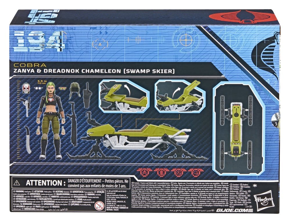 G.I. Joe Classified Series Actionfigur und Fahrzeugset #194 Zanya und Dreadnok Chameleon (Swamp Skier) 15 cm Image 2
