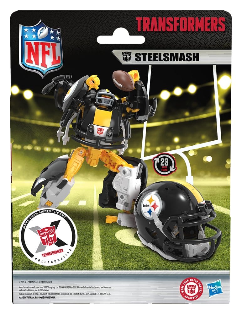 Transformers x NFL Actionfigur Pittsburgh Steelers: Steelsmash 14 cm Image 15