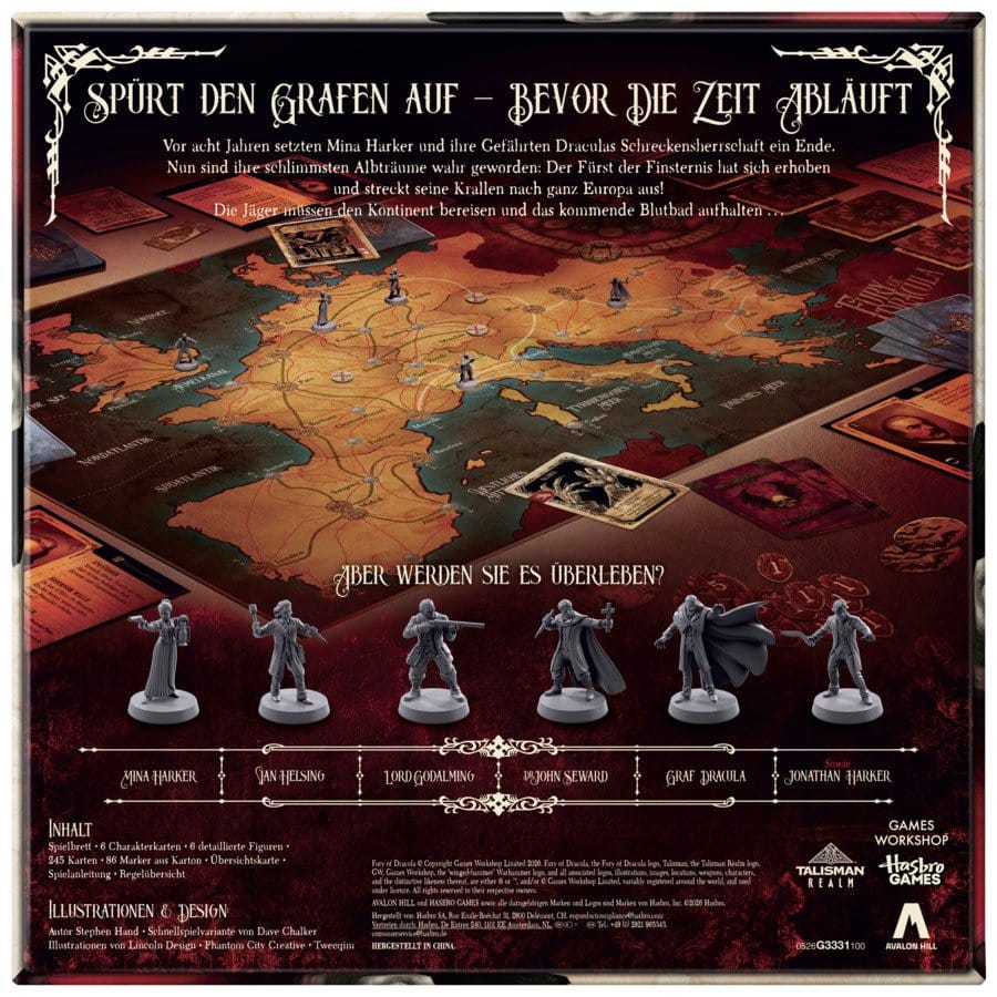 Fury of Dracula Brettspiel 5. Edition *Deutsche Version* Image 2