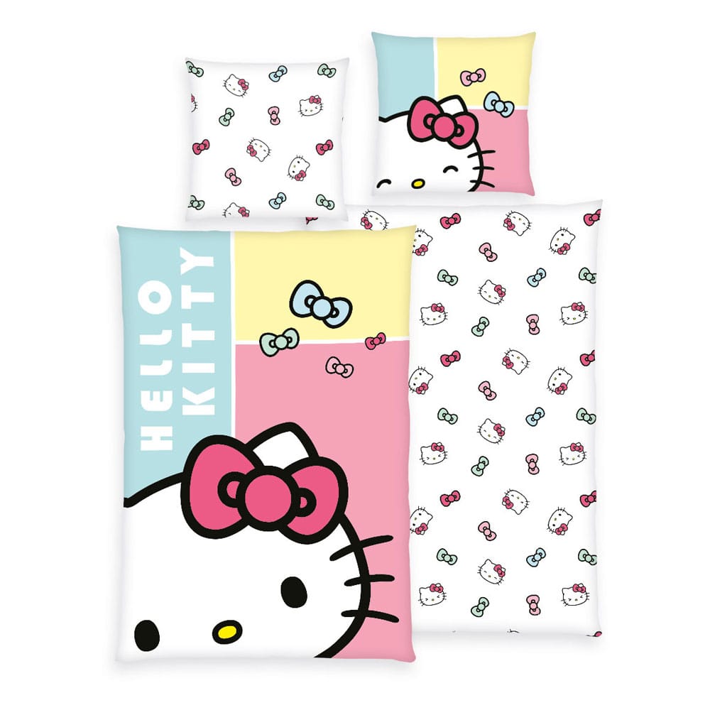 Hello Kitty Bettwäsche Hello Kitty Bow 135 x 200 cm / 80 x 80 cm Image