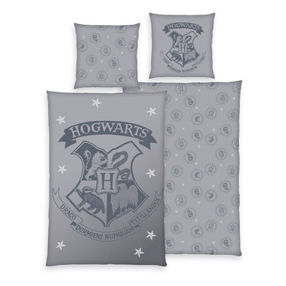 Harry Potter Bettwäsche Grau 135 x 200 cm / 80 x 80 cm Image 1
