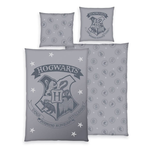 Harry Potter Bettwäsche Grau 135 x 200 cm / 80 x 80 cm Image 1