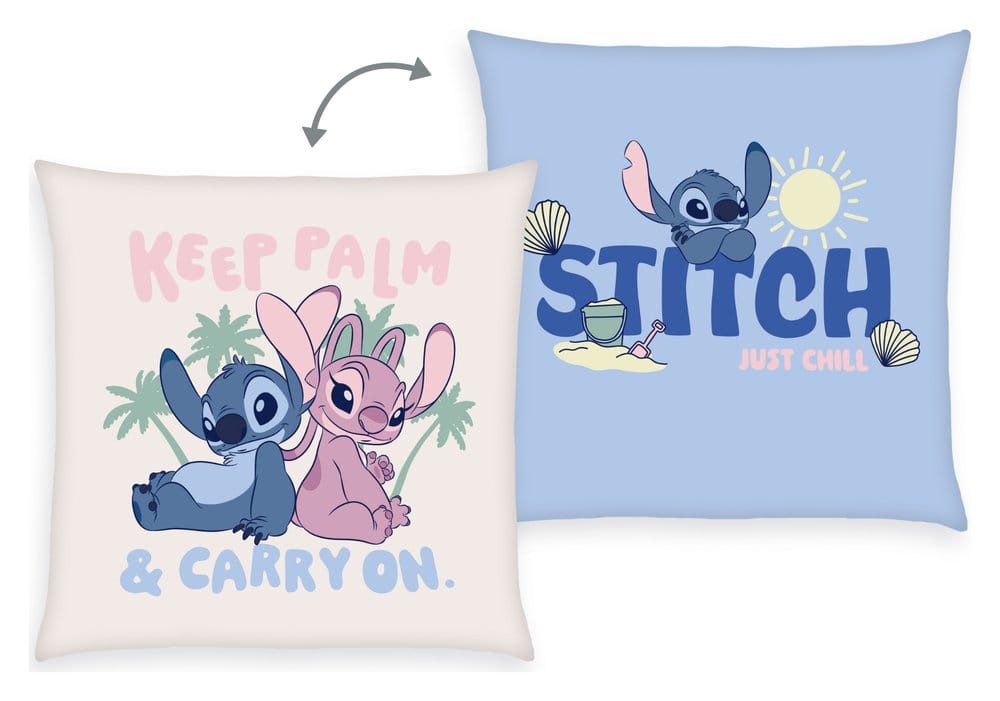 Lilo & Stitch Soft Velboa Kissen Stitch & Angel Keep Palm & Carry On 40 x 40 cm Image