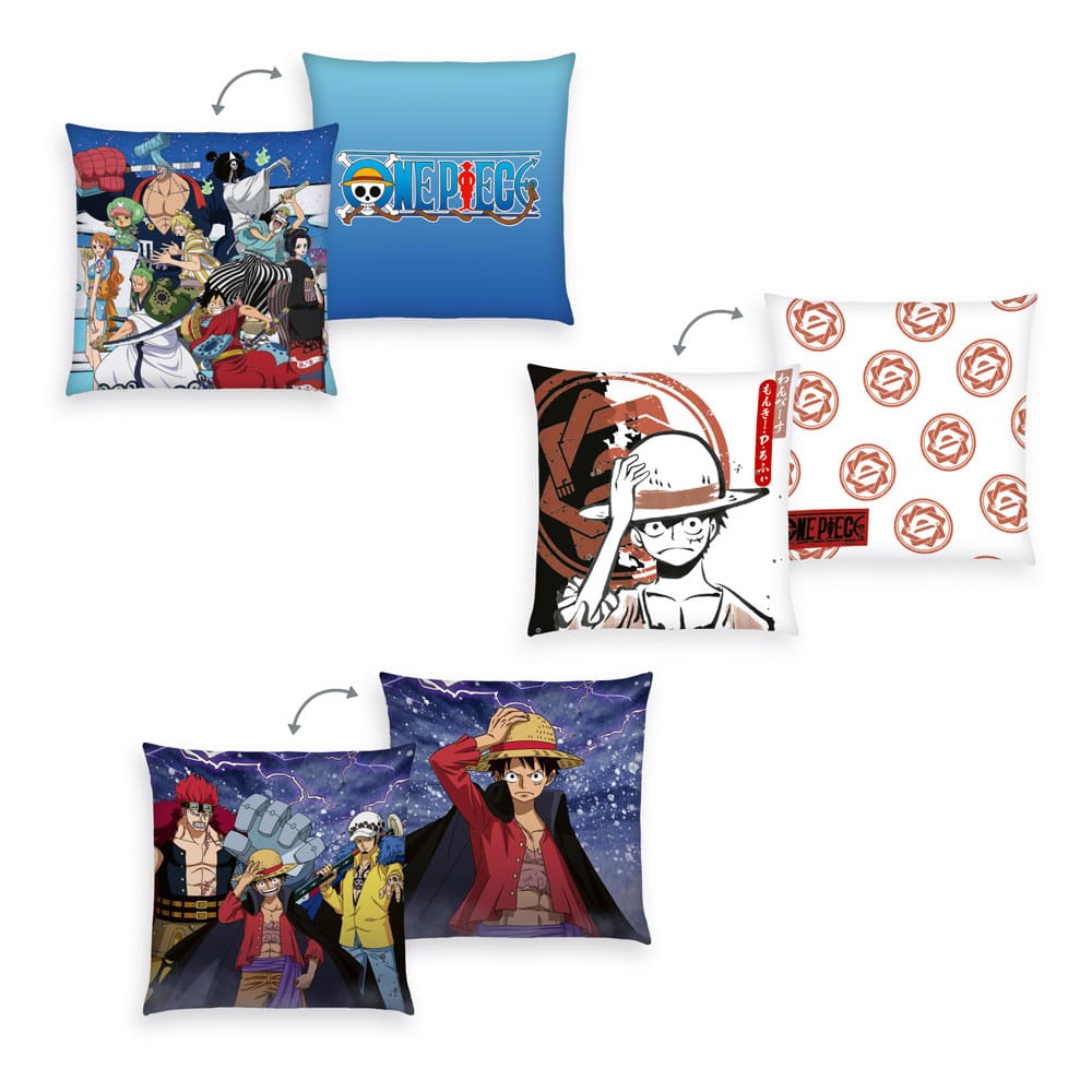 One Piece Kissen 3er-Pack Monkey D. Luffy 40 x 40 cm Image