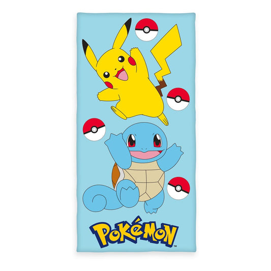 Pokemon Velours-Handtuch Pikachu & Schiggy 75 x 150 cm Image