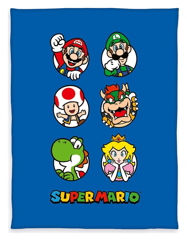 Super Mario Fleecedecke blue 150 x 290 cm Image