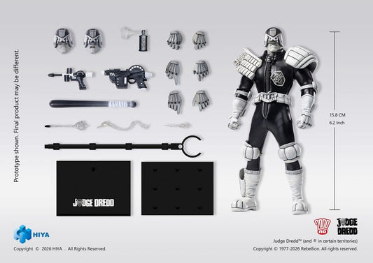 Judge Dredd Exquisite Super Actionfigur 1/12 Judge Dredd Black & White Ver. 15 cm Image 2