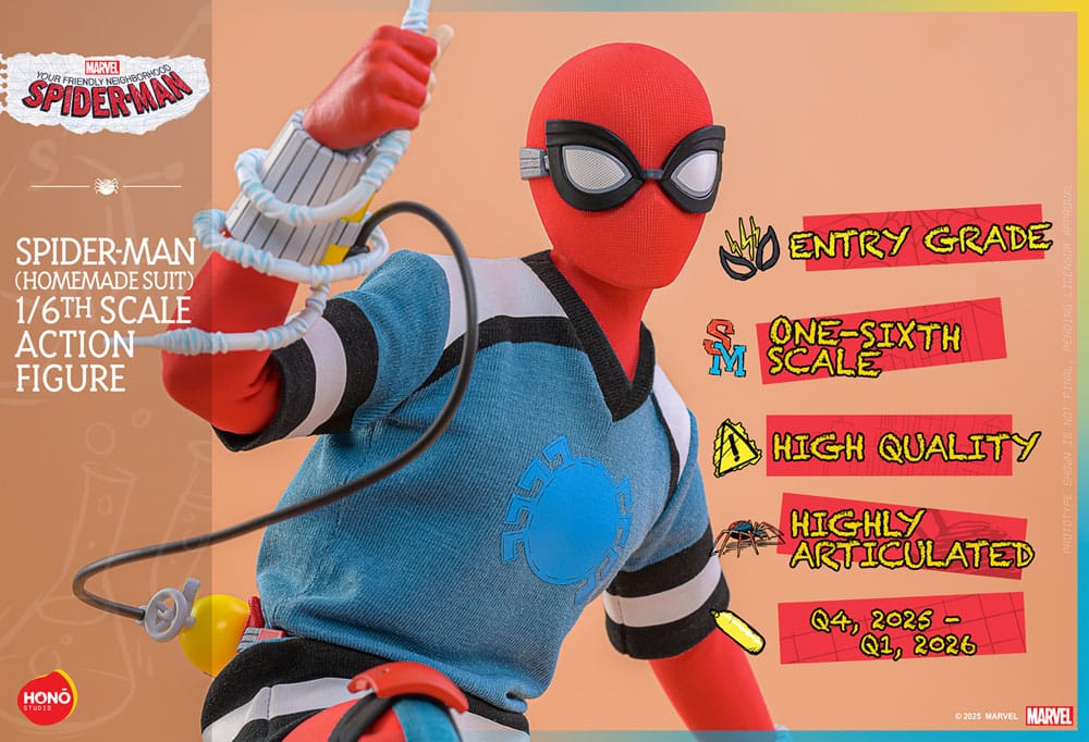 Your Friendly Neighborhood Spider-Man Actionfigur 1/6 Spider-Man (Homemade Suit) 29 cm Image 15